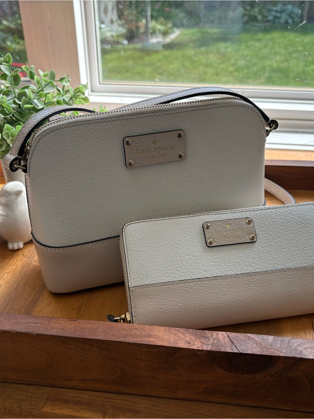 kate spade Cream Two-Piece Crossbody Set with Wallet